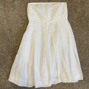 J.Crew White Short Strapless Dress